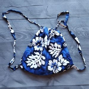 Human-I-tees rucksack blue white drawstring bag